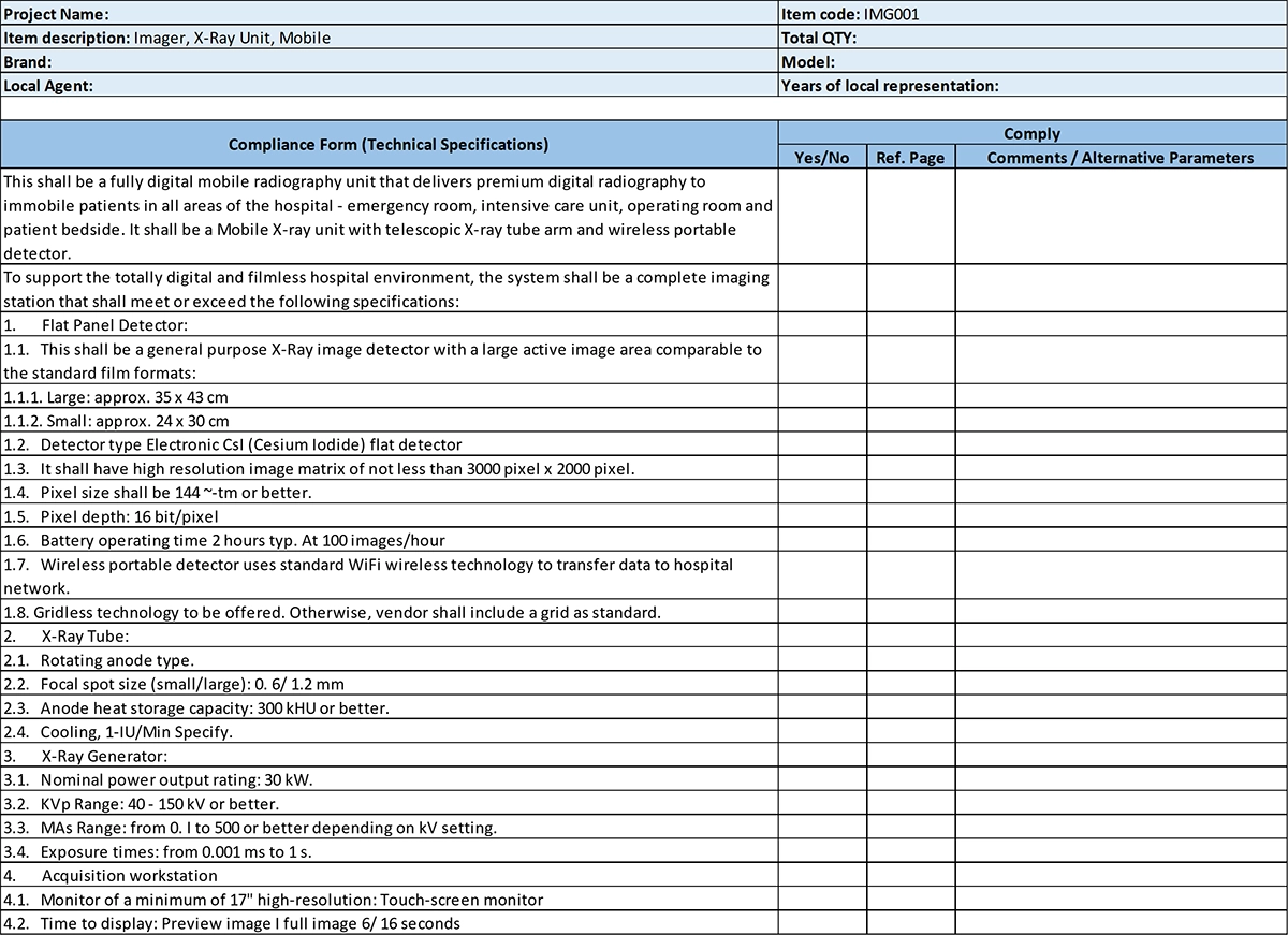 Technical Specs Technical Specs